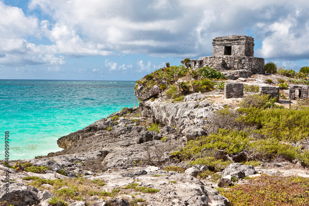 Landscape of  the Temple of the God of Wind in Tulum