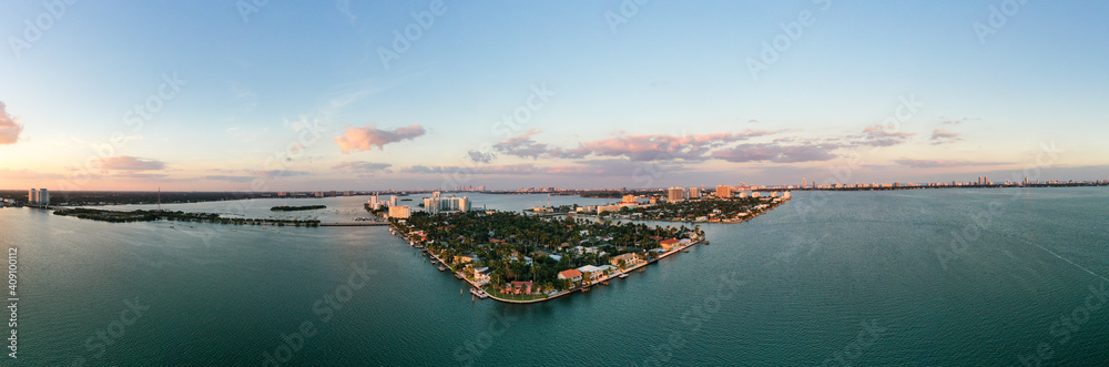 Miami North Bay Village Panoramic Drone Photo