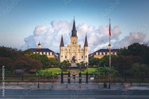 New Orleans's Saint Louis church in the morning