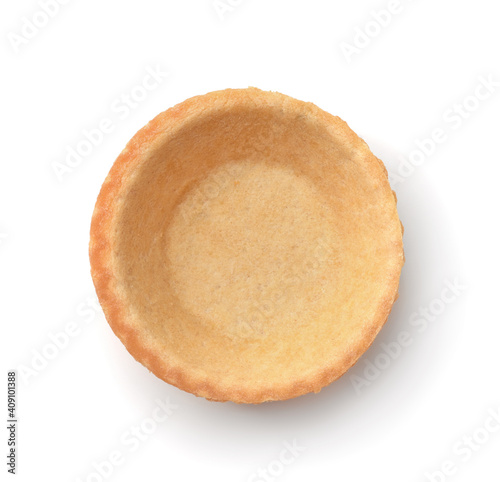 Top view of empty tart shell