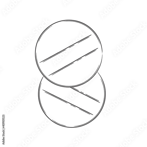 Isolated Pills medicines draw