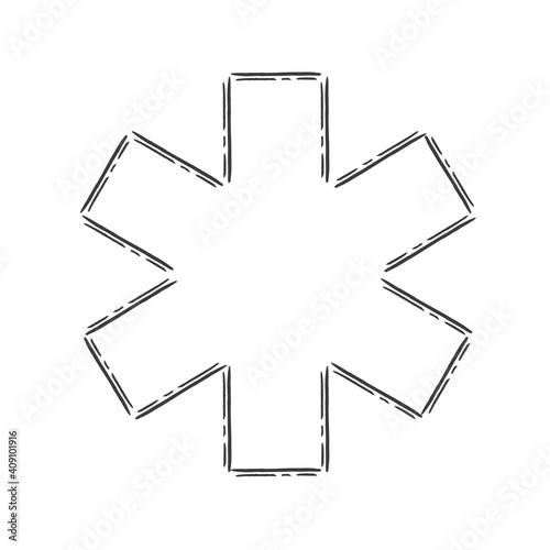 Isolated Logo medicines draw