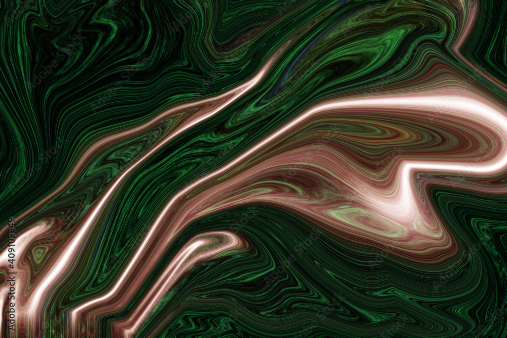 Obraz premium Abstract dark green liquid marble texture background vector