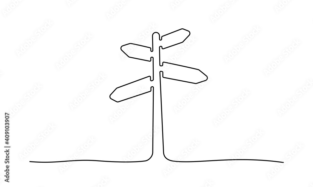 Road direction sign arrows isolated on white background.