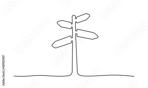 Road direction sign arrows isolated on white background.