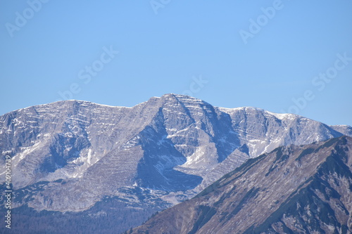 Blick auf den Warscheneck  Totes Gebirge  vom Hahnstein bei Admont  Steiermark    sterreich