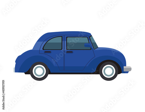 car blue vehicle color isolated icon