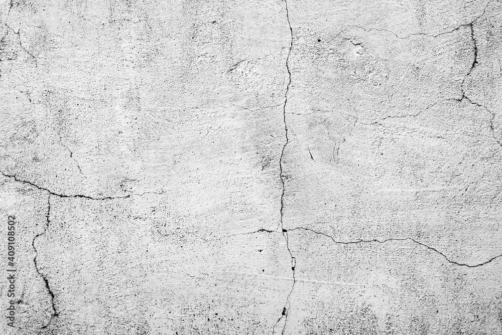 Obraz premium Texture of a concrete wall with cracks and scratches which can be used as a background