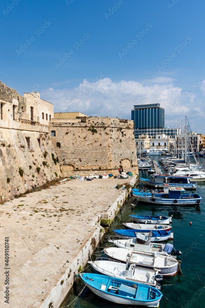 The old town and harbor of Gallipoli, Puglia, Italy