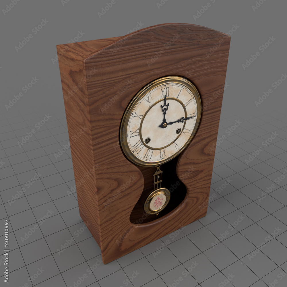 Wall pendulum clock Stock 3D asset | Adobe Stock