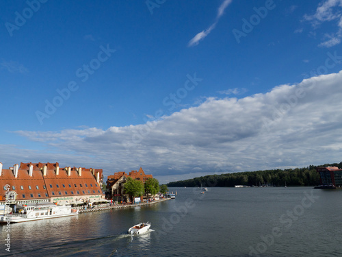 Fototapeta Naklejka Na Ścianę i Meble -  Mikołajki, Masuria, Poland, 30. July 2020. Mikolajki lake view