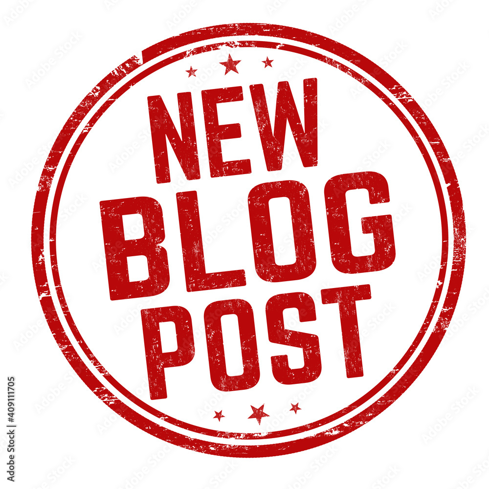 New blog post grunge rubber stamp New blog post grunge rubber stamp