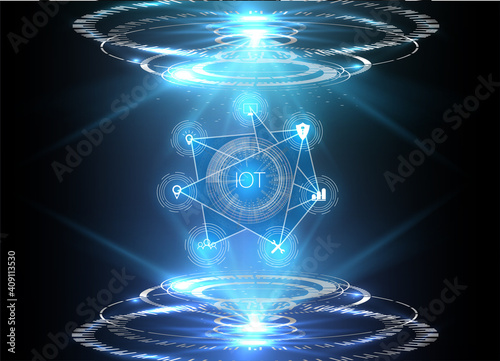 Internet of things (IOT), devices and connectivity concepts   Internet of things (IOT) banner. Everything connectivity device concept 