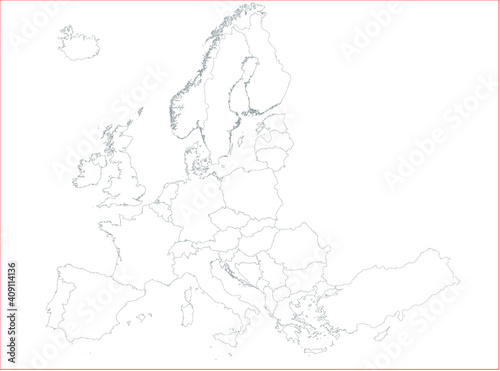Unia Europejska - European Union - mapa państwa kraje granice