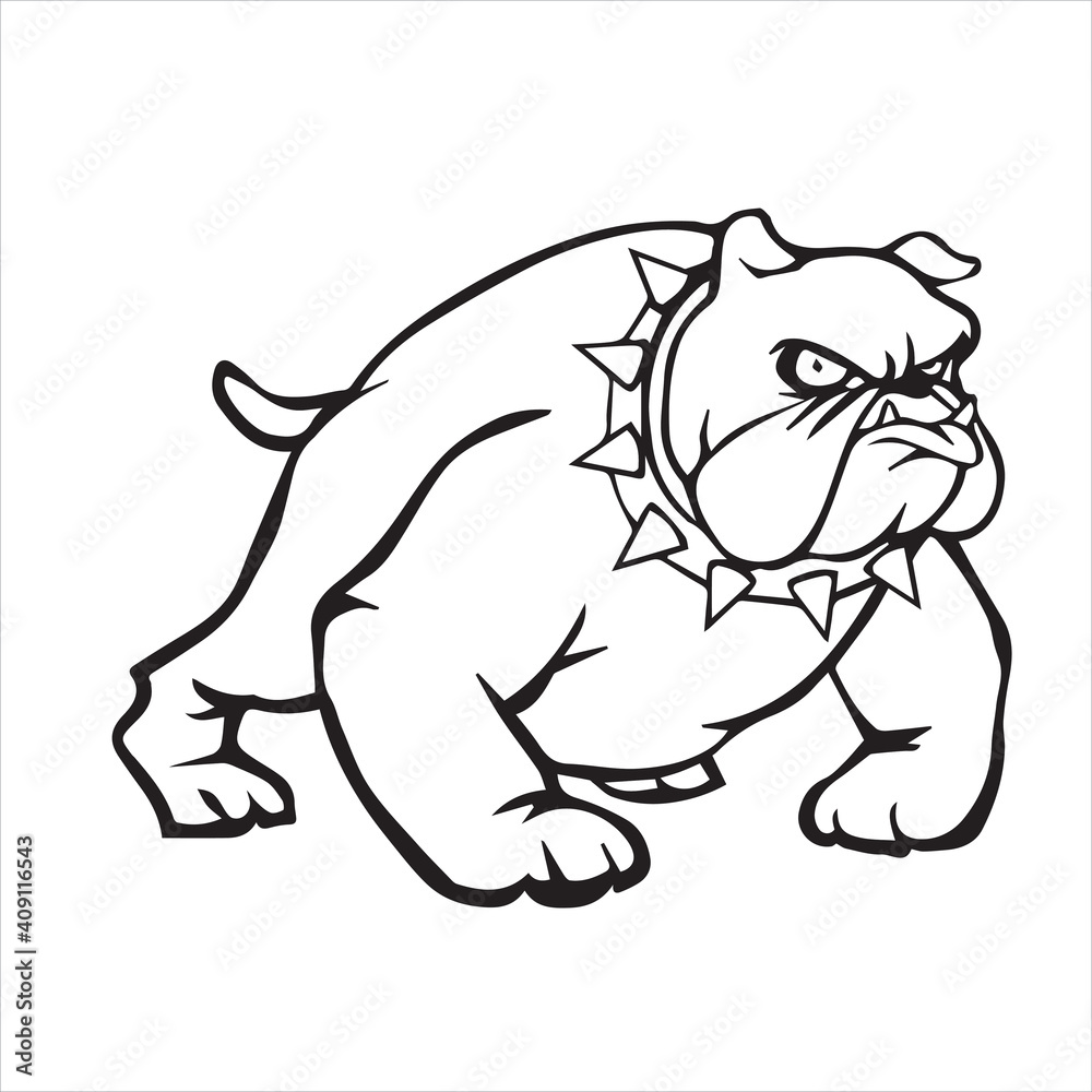 Fototapeta premium Pretty Puppy Dog coloring page Design for Kids Children preschool stock vector style illustration
