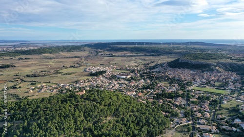 survol des vignes dans le sud de la France