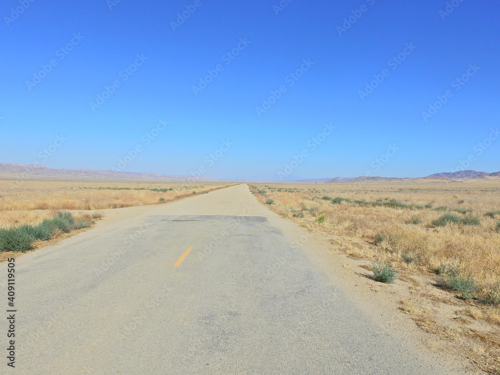 Scenic dirt roads that cross areas of the Carrizo Plain National Monument in San Luis Obispo County, California.