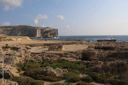 Steep coast of San Lawrenz, Gozo Malta