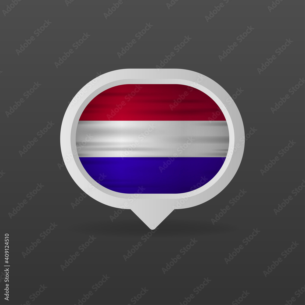 Netherland flag realistic flag. Made in Netherland. Vector illustration. Netherland flag realistic flag. Made in Netherland. Vector illustration.