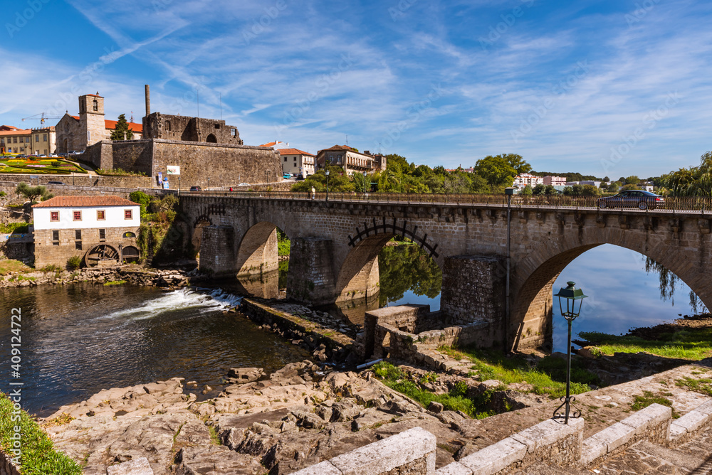 old bridge over the river, Barcelos Portugal