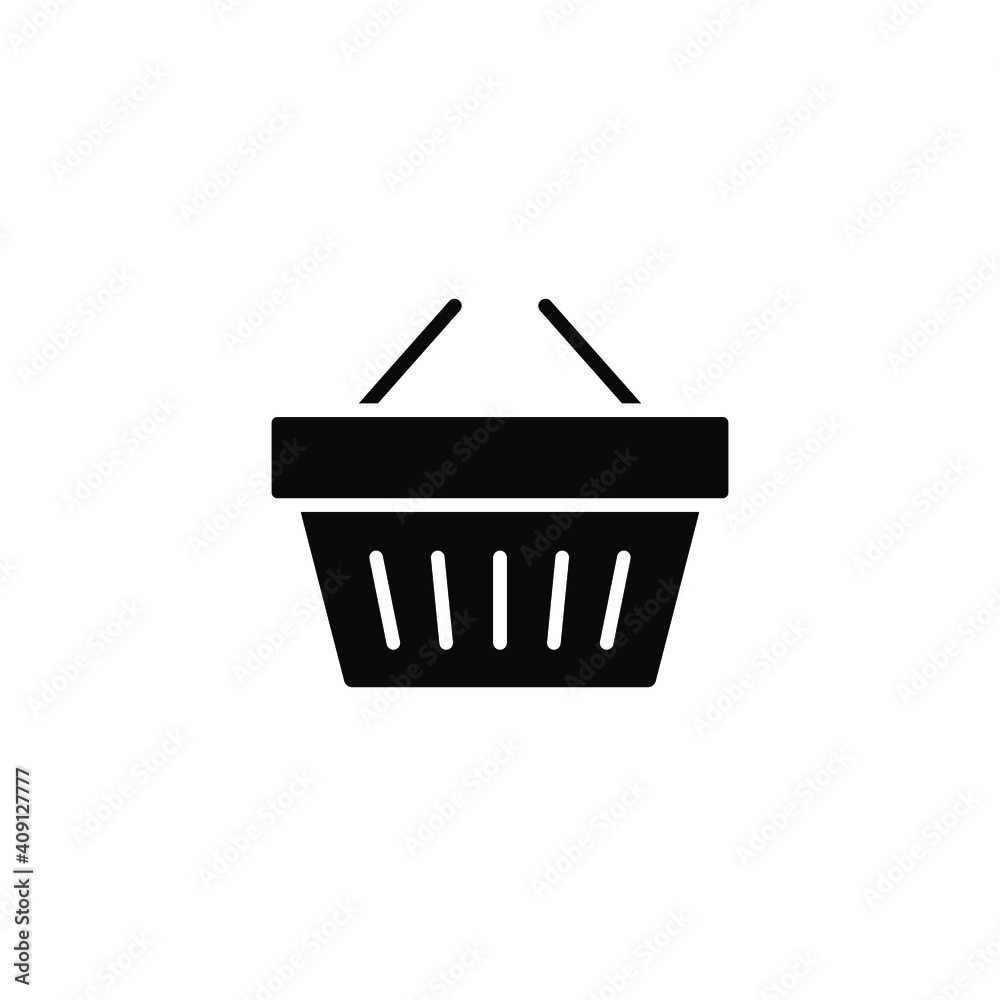 Shopping basket icon. Simple solid style for web template and app. Shop, cart, bag, store, online, purchase, buy, retail, vector illustration design on white background. EPS 10 Shopping basket icon. Simple solid style for web template and app. Shop, cart, bag, store, online, purchase, buy, retail, vector illustration design on white background. EPS 10