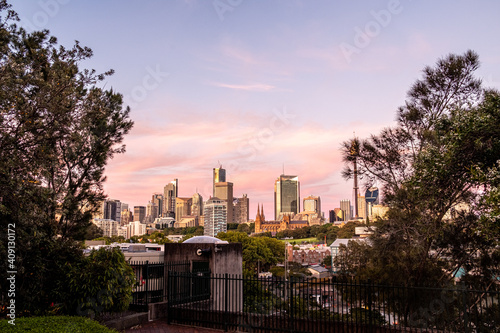 morning light on sydney city