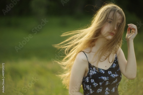 blonde with long hair