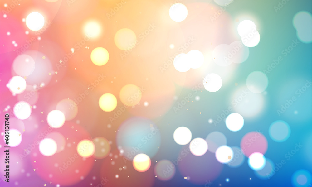 Fototapeta premium Abstract shiny blurred lights background stock illustration