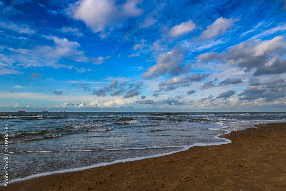 Blue sky over the sea.