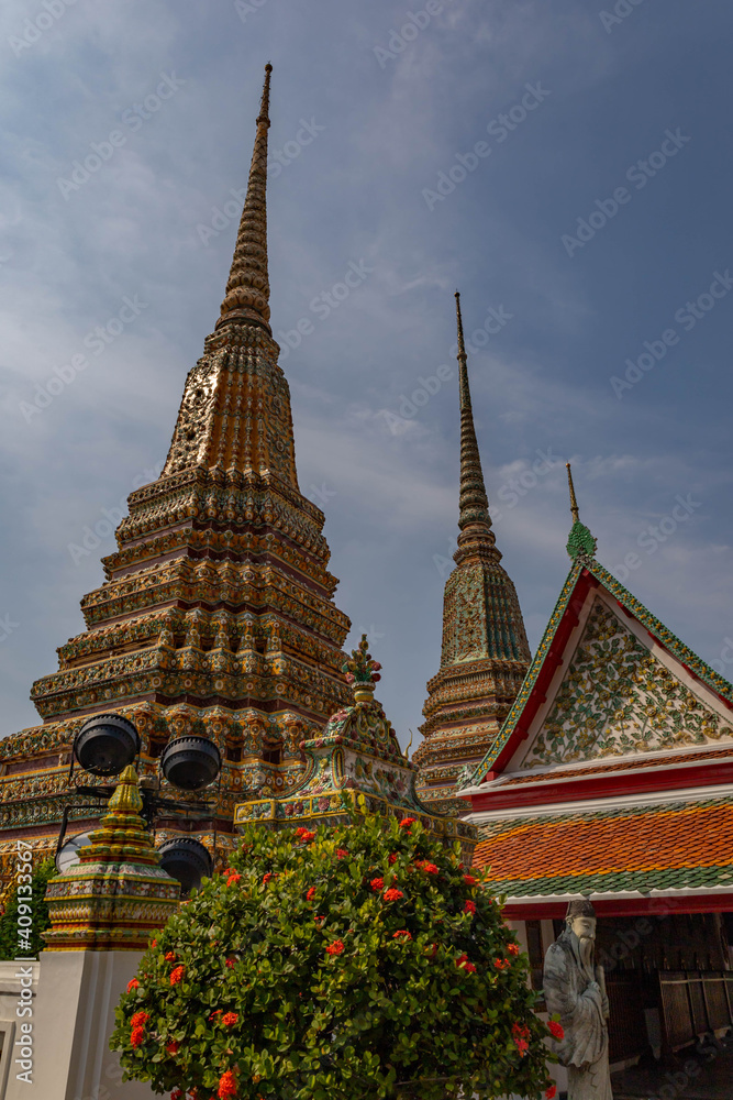 Famous temple in Bangkok Thailand (Wat Pho or Wat Phra Chetuphon Wimonmangklararam)