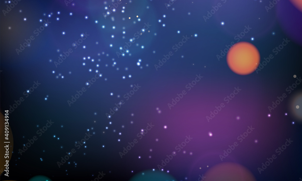 Naklejka premium Abstract shiny blurred lights background stock illustration
