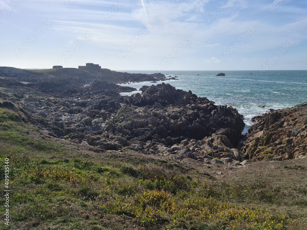 Fototapeta premium Guernsey Channel Islands, Fort Hommet