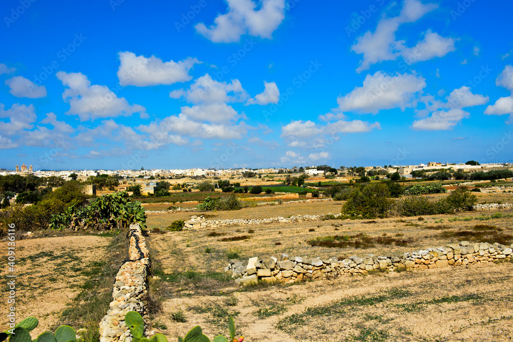 Arable Land With Stone Walls Near Qrendi, Malta