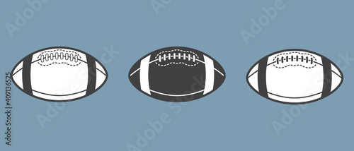 American Football Collection. Ball. Sport. Vector Illustration