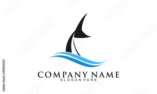 Fish tail vector logo