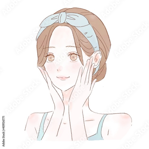 スキンケア　女性　洗顔