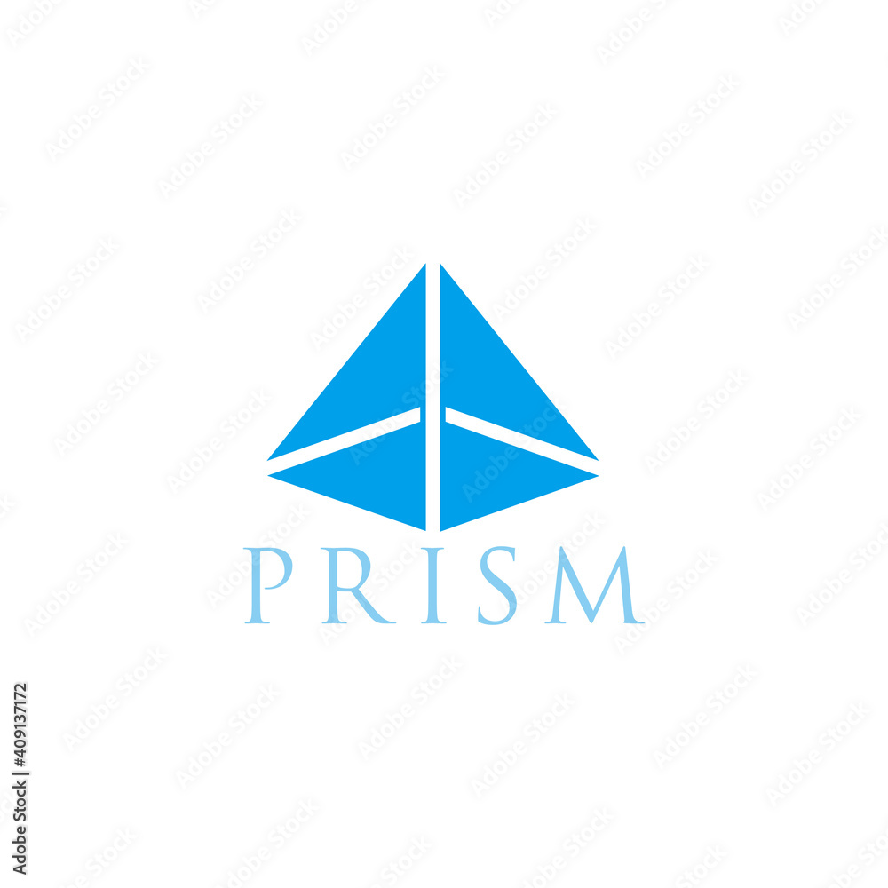 simple prism text triangles geometric logo vector simple prism text triangles geometric logo vector