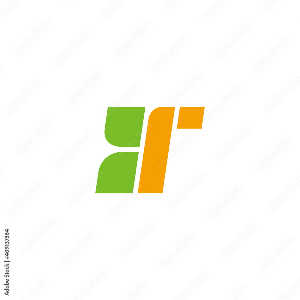 letter r abstract leaf green geometric logo vector letter r abstract leaf green geometric logo vector