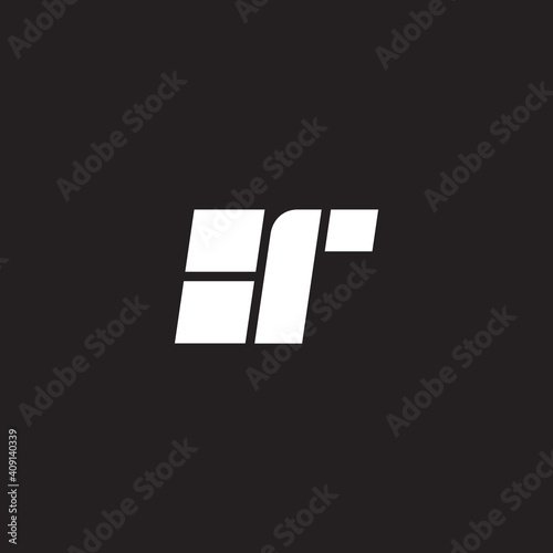 letter br abstract simple geometric flat logo vector photo