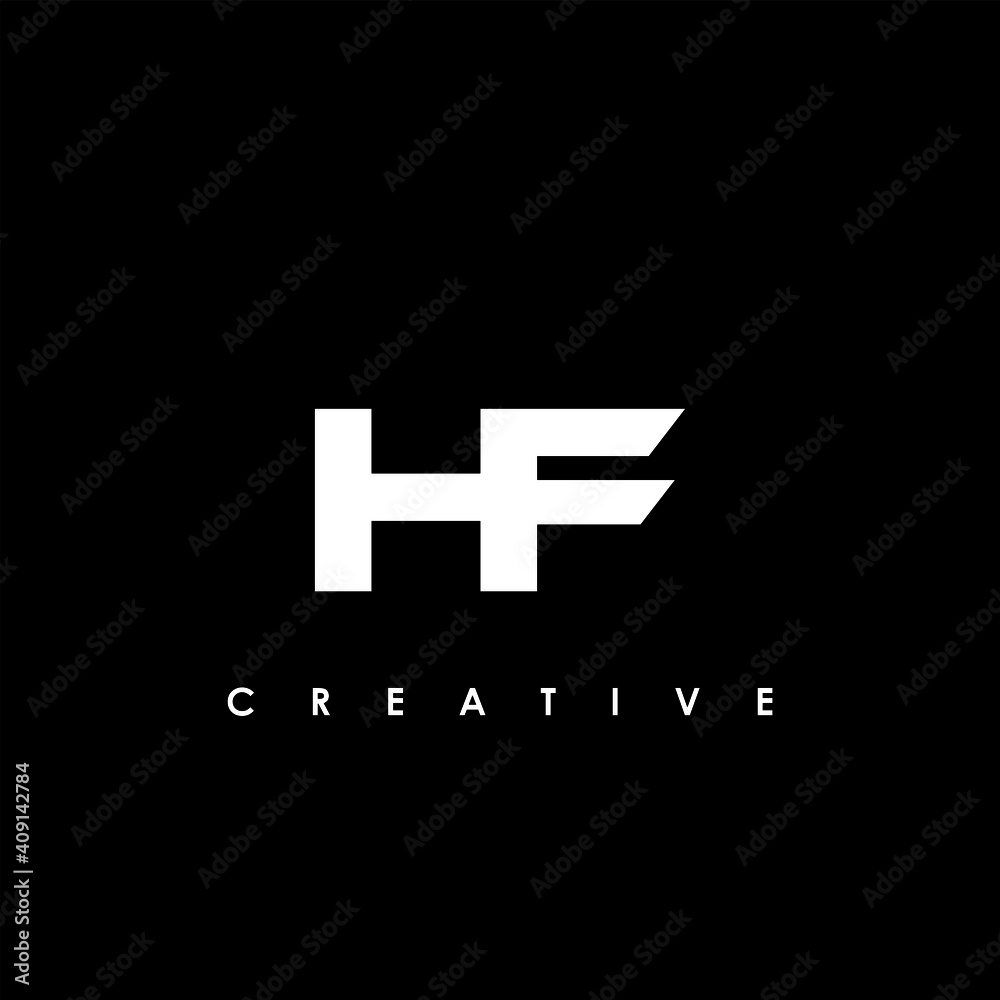 Obraz premium HF Letter Initial Logo Design Template Vector Illustration