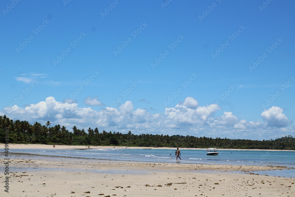 Ilha de Boipeba, boat, beach, sea, ocean, water, sand, sky Ilha de Boipeba, boat, beach, sea, ocean, water, sand, sky