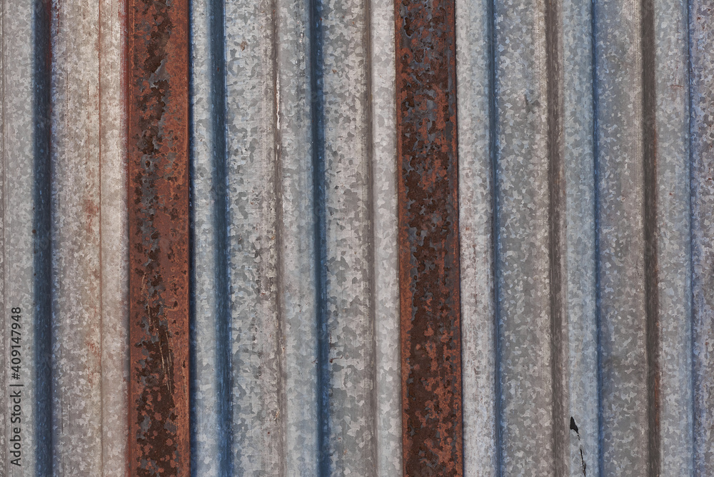 Washed out aged metal steel plate wall flat texture background roof garage door construction concept from Sofia, Bulgaria, Eastern Europe Washed out aged metal steel plate wall flat texture background roof garage door construction concept from Sofia, Bulgaria, Eastern Europe