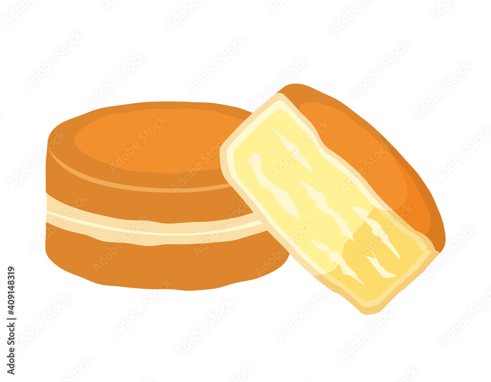 大判焼きのベクターイラスト 今川焼 大判焼きのベクターイラスト 今川焼