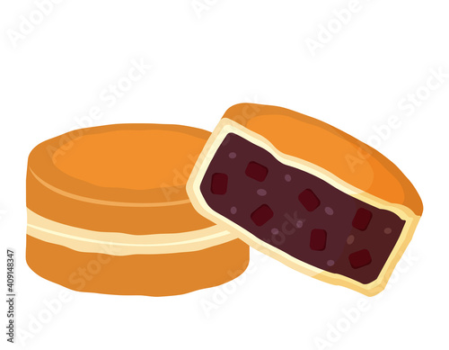 大判焼きのベクターイラスト　今川焼