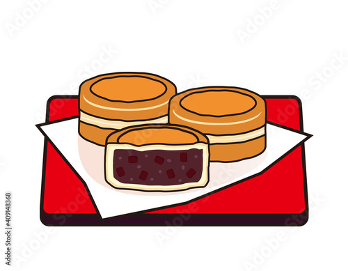 大判焼きのベクターイラスト　今川焼