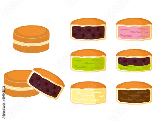 大判焼きのベクターイラスト　今川焼