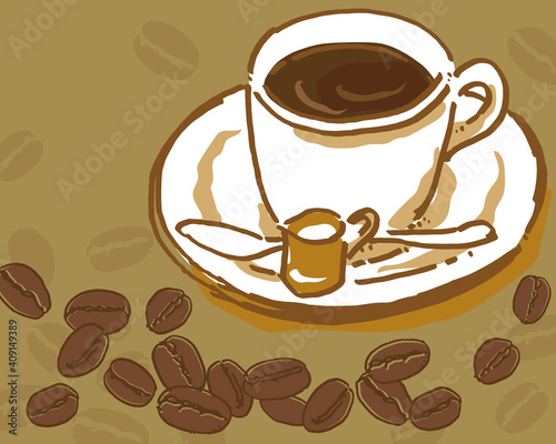 コーヒー　ミルク　コーヒー豆