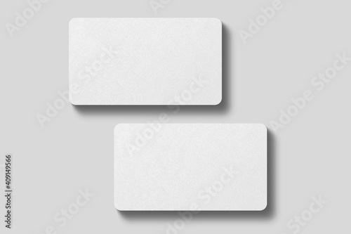 Realistic blank rounded corner business card illustration for mockup