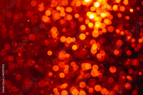 Abstract red winter bokeh