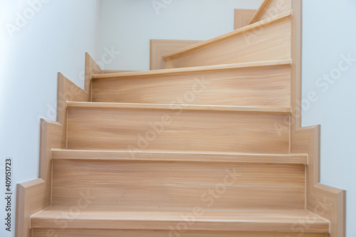 Wooden staircase is interior © pandaclub23